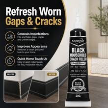 20g Black Wall Crack Filler, Used For Filling And Repairing Gaps And Cracks, Suitable For Wall Joints, Baseboards And Furniture Gaps. - 20ML + Plastic Scoop - View 2