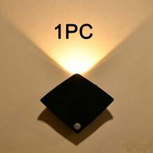 1/3pcs Battery Powered LED Stingray Shaped Wall Light, Warm/White Dual Color Self-Adhesive Wall Lamp, 3 Modes, Auto-Sensing Night Light, Bedside Socket Light, Suitable For Hallway And Bathroom, Home Wall Lighting Decor, Halloween Gift - Multicolor - View 13
