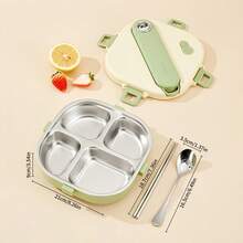 Stainless Steel Bento Box Adult, Microwavable Lunch Containers With Lids, Leak-Proof Bento Snack Box With Soup Container And Utensils, Metal Lunch Box Set With Lunch Bag For School Office, Travel Food Containers - Multicolor - View 23