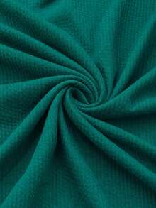 HOTTIE HABIT Women's Emerald‑Green Ruched‑Twist One‑Shoulder Bikini Top, Side‑Drawstring Ruched Mini Skirt 2‑Piece Swim Set For Christmas Halloween Beach Vacation - Green - View 9