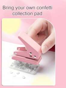 1pc Mini Manual Single Hole Round Hole Punch With Multiple Color Options, Suitable For Punching Holes In Loose-Leaf Paper, Archival Materials, DIY Cardboard, Notebooks And Journals, Ideal For Students And Office Workers - A - View 2