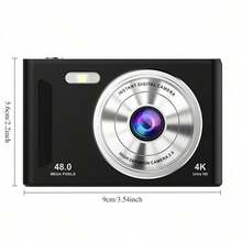 1080P HD Dual Lens Selfie Digital Camera, Professional Camera For Beginners, 48MP, Built-In Flash, Supports Photography, Comes With 64GB Memory Card, Ideal Birthday And Christmas Gift - View 8
