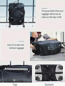 1PC Luggage Elastic Protective Cover Travel Cover Trolley Cover Polyester Material Unisex Travel Accessories Outdoor Vacation Essential, Luggage Cover - Multicolor - View 5