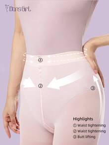 DonsGirl 1組（2雙）專業天鵝絨芭蕾襪，高彈性全腳掌腳蹬式不可轉換芭蕾襪 - 白色 - 查看 11