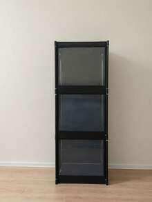 1pc Dust-Proof Storage Cabinet With Lid, Wardrobe Organizer And Storage Rack, Space-Saving, Sturdy And Stylish, Easy To Assemble And Disassemble, Suitable For Living Room, Bedroom, Home Use, Also Ideal As Holiday Gift And Christmas Gift - Multicolor - View 7