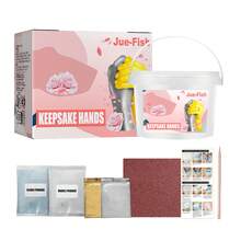 JUE FISH 3D Hand Mold DIY Casting Powder, Couple Handprint Handmade Craft, Anniversary Holiday Gift - A - View 10