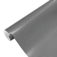 50CM Width 4D Carbon Fiber Gray Car Vinyl Wrap Film Auto Body Motorcycle Car Interior Exterior Sticker Self Adhesive DIY Film - Carbon Fiber Texture Film - View 5
