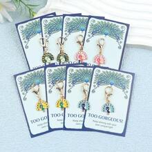 4pcs/8pcs Cute Peacock Keychains, Suitable For Craft Making, Key Ring, Keychain Accessories, Gift For Colleagues, Friends, Birthday Gifts, Holiday Decoration Essential Hanging Ornament - Multicolor - View 7