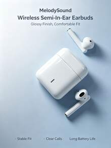 Earbud TWS Bluetooth Nirkabel dengan Peredam Kebisingan, Kualitas Suara Stereo HiFi, Casing Pengisian Daya Nirkabel, Desain In-Ear Tahan Air, Cocok untuk Perjalanan, Kebugaran, Aktivitas Luar Ruangan, dan Penggunaan Sehari-hari - A - View 3