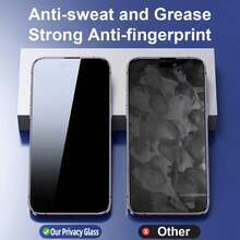 CASECOPS 1-Pack واقي شاشة زجاجي مقسى بتغطية كاملة وخصوصية، متوافق مع iPhone 17 Pro Max/17 Pro/17/16 Pro Max/16 Pro/16/15 Pro Max/15 Pro/15/14 Plus/13/12/11 Pro Max/X/XS/XR، تغطية كاملة، مضاد للبصمات، مضاد للخدش، مناسب للاستخدام اليومي والمكتبي والمنزلي - عبوة واحدة - مشاهدة 3