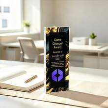1pc Custom Presidents Club Award, Salesperson Of The Year Trophy, Custom Recognition Plaque With Logo, Personalized Acrylic Award - Multicolor - View 36