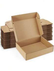 16/8/4/1pc Brown Cardboard Shipping Box, Lockable Gift Box, Suitable For Secure Storage And Organization, Basic Home Essentials, Multi-Purpose Kitchen Storage And Organization, Practical Home Accessories, Halloween Spooky Gift, Christmas Holiday Gift, Halloween Gift - Multiple Styles - View 8