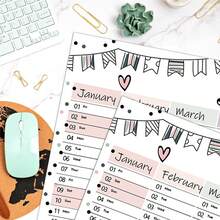 1PC 2026/2027 Calendar, Large Calendar Kawaii To Do List Planner Target , Schedule Planner, Large Multi Month Reusable Poster - one-size - View 6
