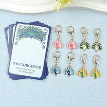 4pcs/8pcs Cute Peacock Keychains, Suitable For Craft Making, Key Ring, Keychain Accessories, Gift For Colleagues, Friends, Birthday Gifts, Holiday Decoration Essential Hanging Ornament - Multicolor - View 6