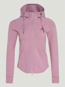 Adidas Women's SFL SLIM JKT Knit Sweatshirt Jacket KH2700 - Pink - View 3