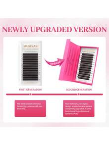 XIUSUZAKI 12Rows Brown Lashes U 5D Shaped Fluffy False Eyelashes Colorful Blooming Lash Clusters Premade Fans Eyelash Extension Natural Look Eyelash Makeup Tools Suitable For Cosplay, Anime And Fairy Makeup Professional Supplies For Lash Techs - View 7