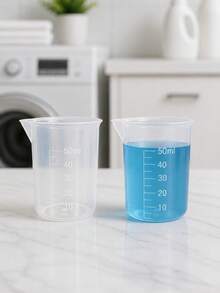 Plastic Measuring Cup Laboratory, Beaker With Handle, Transparent PP Graduated Cup, Pesticide Measuring Cup, Thickened Measuring Cup, Durable And Easy To Pour, Laundry Detergent Cup, Laundry Detergent Measuring Cup, Dispenser Cup Reusable Liquid Flexible Washable Liquid Measuring Cup, Multi-Functional Kitchen Tool For Precise Baking And Cooking Measurement, Suitable For Home, Dorm, Hotel - Multicolor - View 5