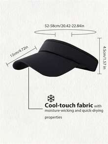 1pc Solid Color UPF 50+ Men's Sun Hat, Wide Brim Lightweight Moisture-Wicking Quick-Dry Hat, Suitable For Beach, Hiking, Outdoor - A - View 2