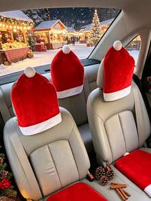 1pc Christmas Car Seat Cover, Soft And Bouncy Fabric, Holiday Christmas Pattern Design, Holiday Style, Multiple Colors Available, Suitable For Adults, Used For Car Interior, Home Party, Winter Christmas Atmosphere Decoration, Car Seat Protection Accessory - Multicolor - View 5