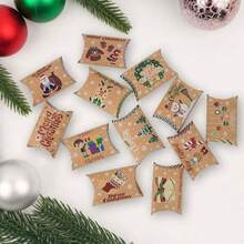 12pcs,Christmas Cellophane Pillow Box Decoration, Suitable For Christmas Cartoon-Themed Home Decorations - View 3