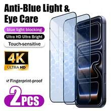 Yezodawee 全螢幕 HD 護眼螢幕保護貼，相容於 Phone 16E/16/16 Plus/16 Pro/16 Pro Max、Phone 15/15 Plus/15 Pro/15 Pro Max、14/14 Plus/14 Pro/14 Pro Max 系列，防摔、防刮、觸感滑順、不留指紋 - 無色 - 查看 43