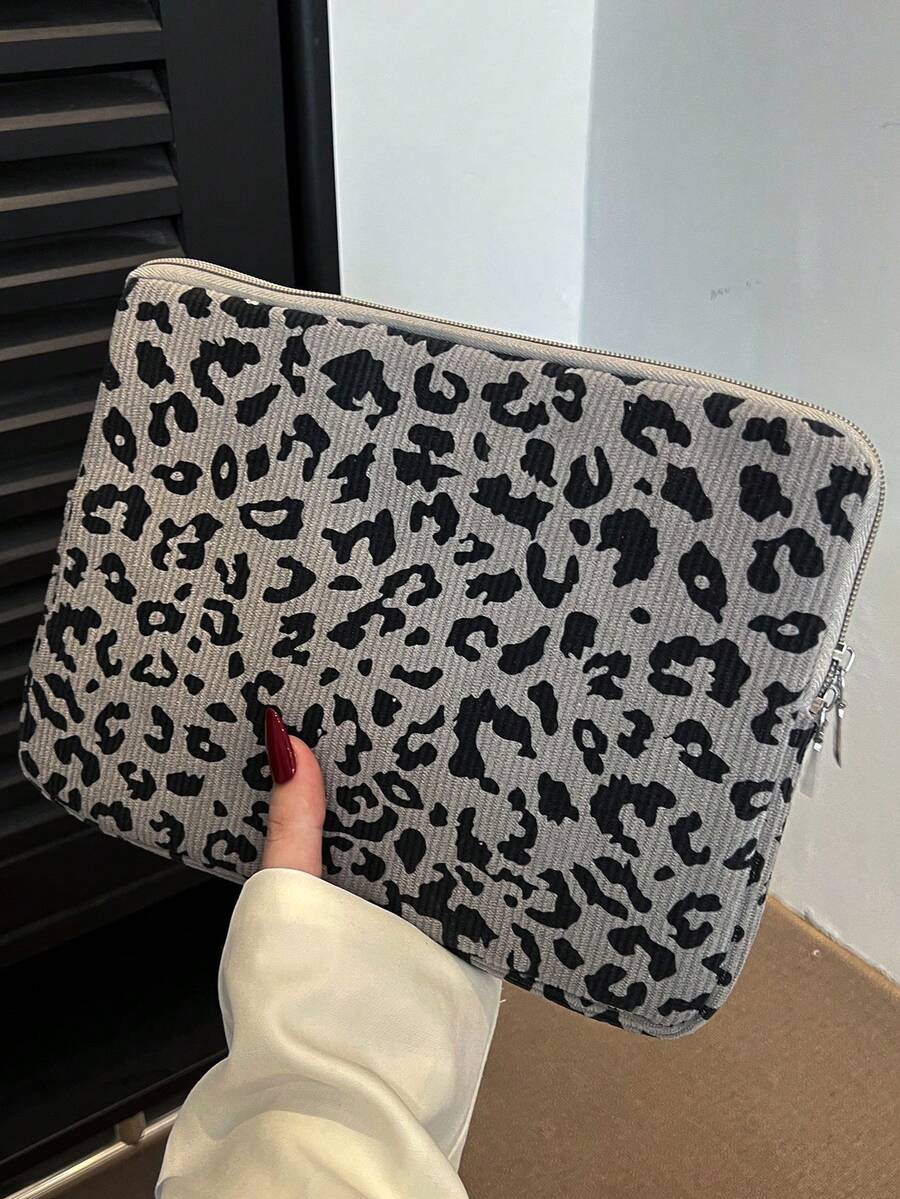 Laptop Case Solid Color Minimalist Luxury Multi-Size Laptop Tablet Storage Bag Computer Bag - Grey - View 1