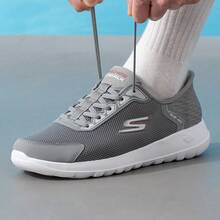 Skechers Sepatu Jalan Kasual Slip-On Bebas Genggam Seri GO WALK Pria - Dark Grey - View 2