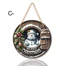Exquisite Vintage Wooden Christmas Hanging Signs With Santa, Cow, Snowman, Suitable For Entryway, Hallway, Wall Decor, Home Christmas Decoration, Great Gift Idea, 2D Flat - Hanging Ornament - View 19