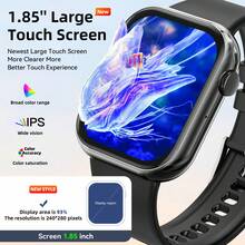 Hwagol 2026 Upgraded Smartwatch (Call/Answer Calls), 1.85-Inch Display, 230mAh Battery Capacity, Unisex, Fitness Tracker, Multiple Sports Modes, Step & Calorie Counter, Sleep Monitoring, Compatible With Android And - Black - View 6