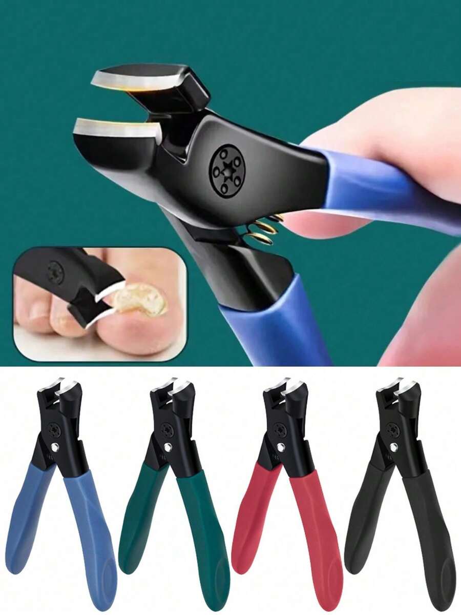 4-Color Professional Stainless Steel Hard Toenail Clippers, Extra Large Opening, Easy To Trim, High-Quality Material, Ergonomic Design, Comfortable Grip, Waterproof, Ultra-Sharp, Durable - Suitable For Thick Hard Toenails, Classic Style - Multicolor - View 1