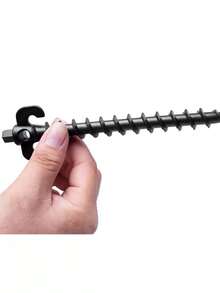 20/10pcs Heavy Duty Spiral Tent Stakes Set With 1 Sleeve Combination Set - 7.9 Inch Screw-In Ground Anchors, Suitable For Camping, Beach, Inflatable Equipment And Garden Lawn - Durable Outdoor Windproof Stakes - Spiral Tent Peg Set - View 3