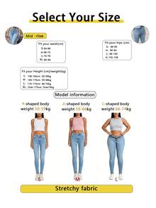 Classic Mid-Rise Flare Leg Washed Women's Jeans, Suitable For Commuting, Casual Vacation, Dating - Light Wash - View 9
