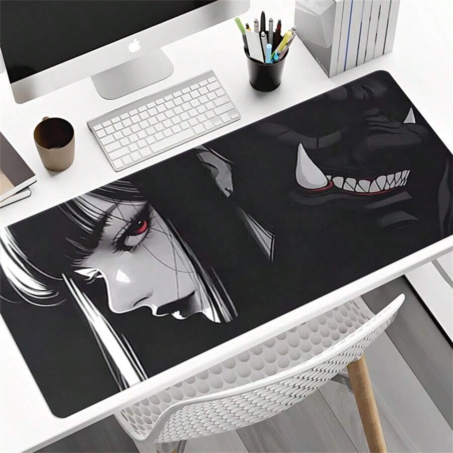 1pc Honeycomb Geometric Design Mouse Pad, Extra Long & Extra Large Desk Mat, Non-Slip Rubber Bottom, Suitable For Home & Office Decor, Multi-Functional Oversized Desk Pad, Perfect Gift For Men & Women - View 1