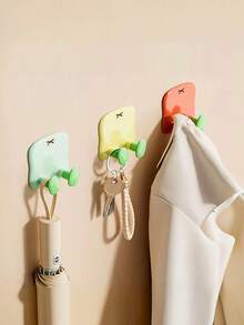 1 Set 3/2/1pcs Multi-Function Wall Mount Hooks, Self-Adhesive Hooks, Suitable For Plugs, Umbrellas, Hats, Clothes, Raincoats, Hanging Storage, Home Decor Storage - A - View 2