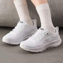Skechers Women's GO RUN Series Breathable Flyknit Lightweight Non-Slip Cushioned Running Shoes - White - View 6