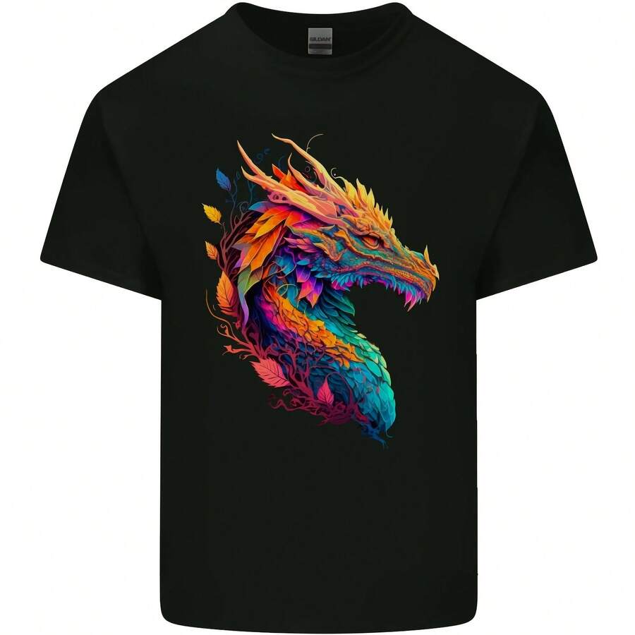 A Fantasy Dragon Men's Cotton T-Shirt - 款式 - 查看 1