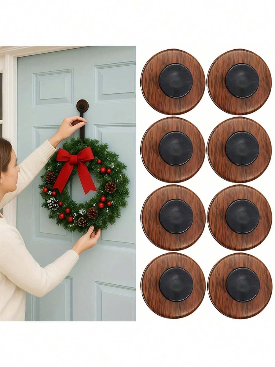 6/3/1pc Multi-Purpose Suction Cup Hooks, Suitable For Front Door Wreaths, Glass, Windows And Smooth Surfaces, Ideal For Christmas, Thanksgiving, Halloween Decorations, Suitable For Kitchen, Bathroom, Entryway - Multicolor - View 1