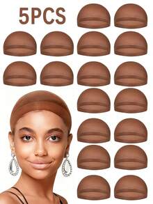 Ultra Thin Breathable Nylon Wig Caps, Stretch Sheer Stocking Wig Liner Caps With Wide Elastic Band, Hair Net Caps For Women Wig Installation Cosplay - Multi-color - View 11