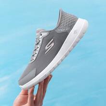 Skechers Sepatu Jalan Kasual Slip-On Bebas Genggam Seri GO WALK Pria - Dark Grey - View 10