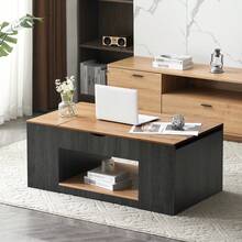WF311892AAZ) Lift-Top Coffee Table - 109.5cm, Gray Frame, Elegant Design, Storage Space Under The Tabletop. - 1 - View 3
