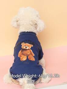 Soft & Breathable Autumn/Winter Pet Clothes For Cats And Dogs, Round Neck Design, Suitable For Small Pets Indoor And Outdoor Wear (Note: This Style Runs Small, We Recommend Choosing 1-2 Sizes Larger Than Usual) - Blue - View 8