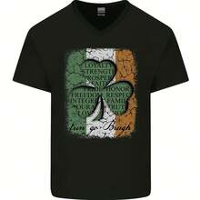 St.Patrick's Day Shamrock 3 Leaf Men's V-Neck Cotton Maglietta- - 款式 - 查看 1