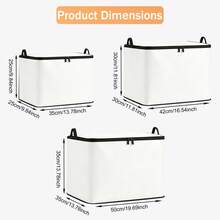 1PC Autumn Pumpkin Maple Leaf Print Storage Bin, Foldable Oxford Fabric Zipper Organizer With Double Handles, Large Capacity Clothes Sundries Storage Box, Fall Thanksgiving Home Storage Container - Multicolor - View 4