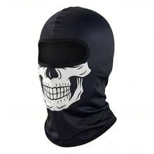 3D Realistic Full Print Skull Ice Silk Head Cover, Breathable Full Face Mask, Windproof Dustproof Cycling Neck Gaiter, Motorcycle Helmet Liner, Funny Cosplay Halloween Face Shield, Unisex - Multicolor - View 5