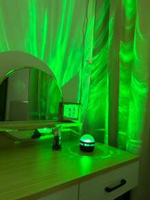 1pc 7-Color LED Northern Lights Projector Lamp - USB Atmosphere Light, With Remote Control, 7 Colors, Dreamlike Ambiance Light, Creates Cozy Bedroom Atmosphere, For Room Decor, Home Theater, Gift Decoration, Magic Projection Lamp Gift, Holiday Party - Multicolor - View 1