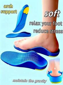 1 Pair Arch Support Pads/3D Arch Support Insoles, Deep Heel Cup Design Provides Stability; Unisex Arch Support Massage Insoles With Shock Absorption, Suitable For Running, Sports And Work Boots, Especially For Long-Term Standing Use. - Multicolor - View 5