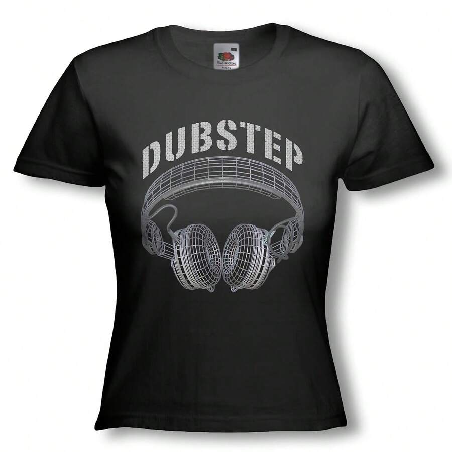 Original Dubstep DJ Headphones Tee Unleash Your Groove - Ladies Fitted T-Shirt - 款式 - 查看 1