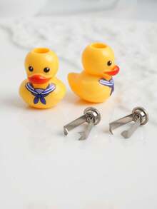 Sweatshirt Pendant Accessory, Suitable For Sweatshirt, Sweatpants And Dress Rope Head Pendant, Cartoon DIY Cute Duck Design Sweatshirt Decoration, Shoelace Charm, Hoodie Drawstring Pendant Rope Head Buckle, Sports Shirt Drawstring Charm, Special Holiday Gift - A - View 18