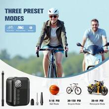 Carsun Mini Portable Electric Bike Air Pump, Wireless Tire Inflator, 150PSI Wireless Digital Display Version - 150g, Palm-Sized, Accurate Display - Automatic Shut-Off When Inflation Is Complete, Bike Accessory - Wireless - View 6
