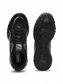 Puma Unisex-Rollcat-Black-Dark Gray-Silver Sports Casual Shoes Low-Top 40878403 - Black and White - View 6